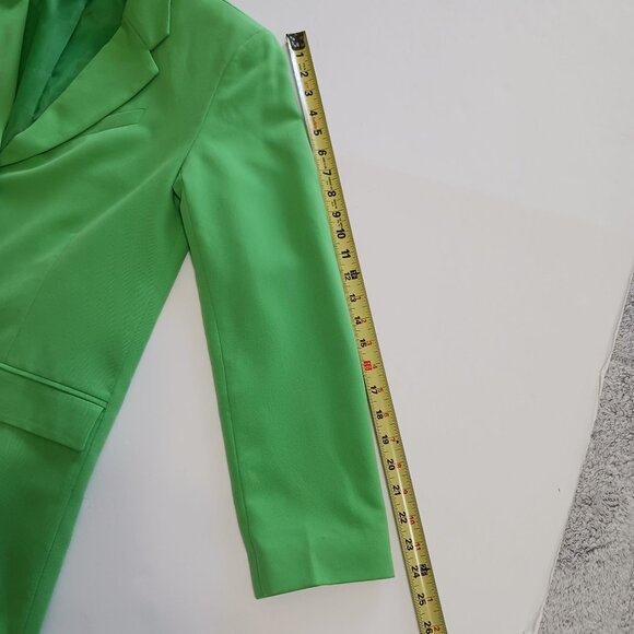 Topshop Green Longline Blazer Jacket Size 4 US Boardroom Chic Officecore Career - Picture 11 of 11